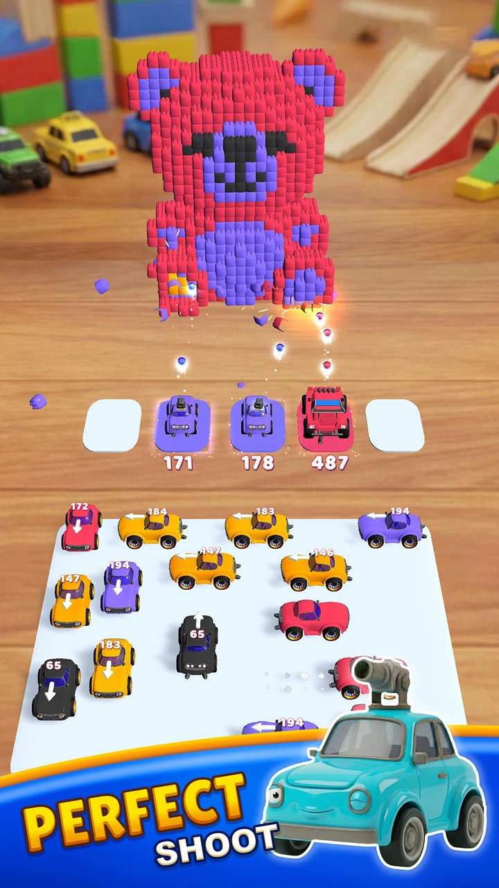 Voxel Blast: Car Jam Puzzle screenshot 2